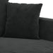 3-delige Loungeset met kussens fluweel zwart