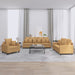 3-delige Loungeset met kussens fluweel bruin
