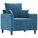 3-delige Loungeset met kussens fluweel blauw