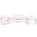 3-delige Loungeset met kussens fluweel blauw
