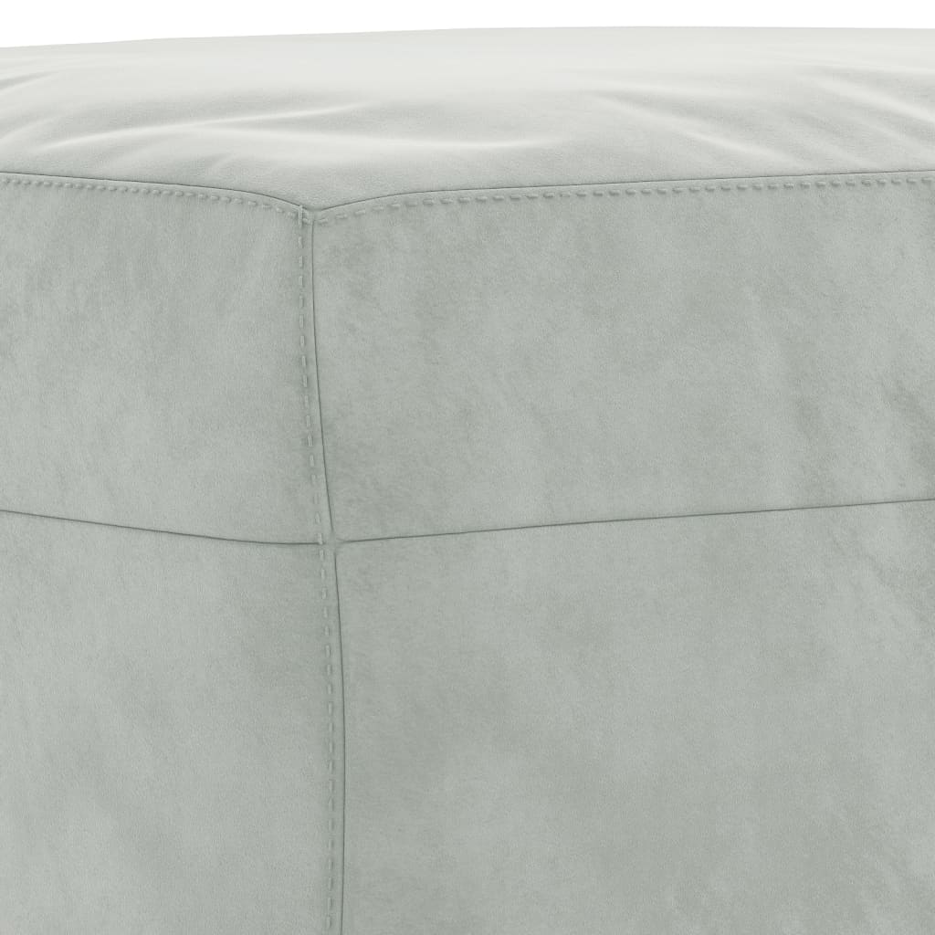 4-delige Loungeset met kussens fluweel lichtgrijs
