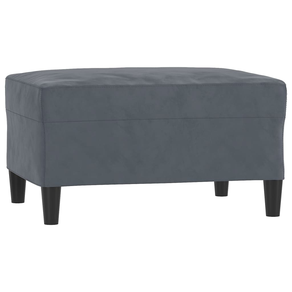 4-delige Loungeset met kussens fluweel donkergrijs