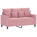 4-delige Loungeset met kussens fluweel roze