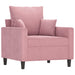 4-delige Loungeset met kussens fluweel roze