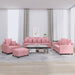 4-delige Loungeset met kussens fluweel roze