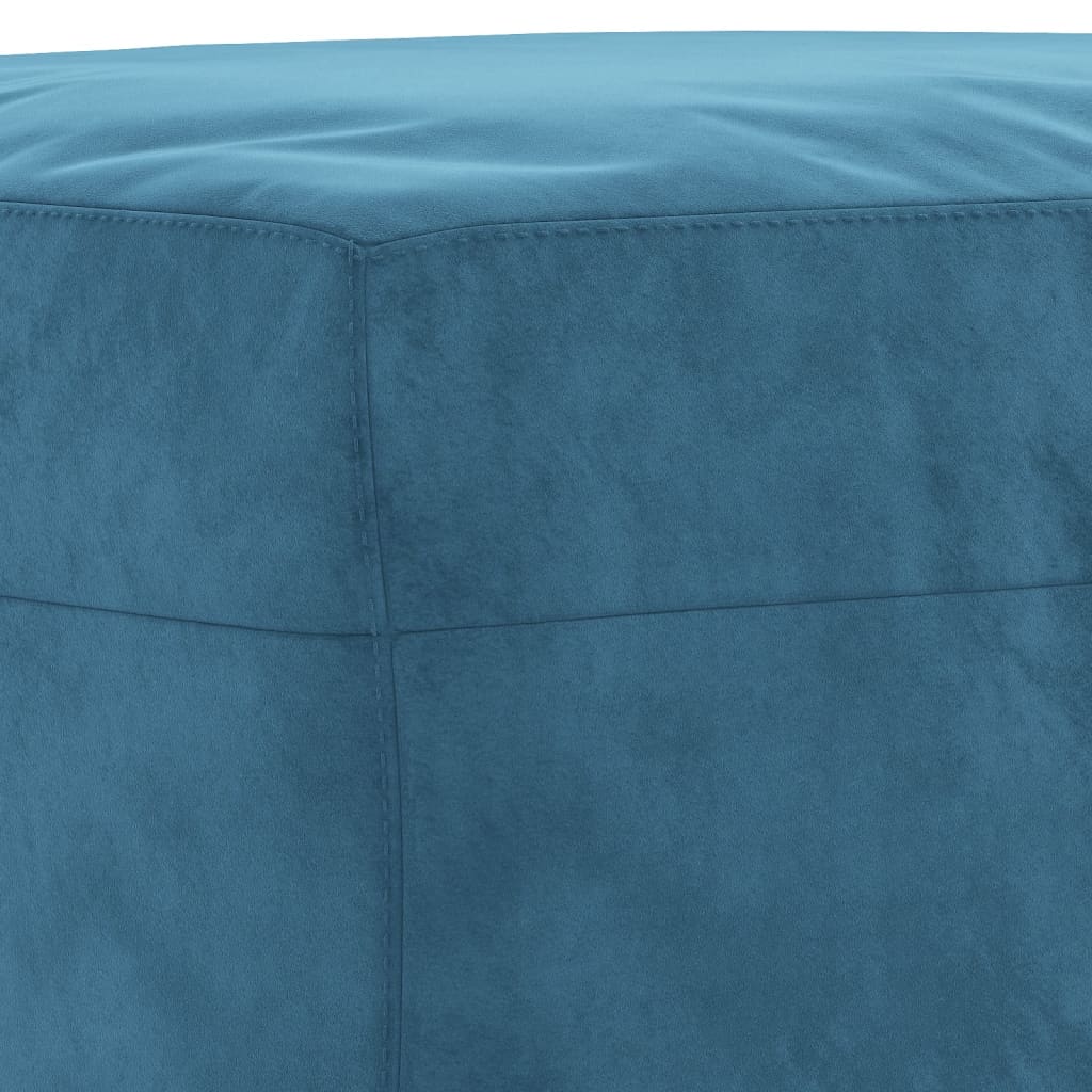 4-delige Loungeset met kussens fluweel blauw