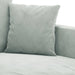 2-delige Loungeset met kussens fluweel lichtgrijs