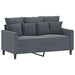 2-delige Loungeset met kussens fluweel donkergrijs