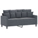 2-delige Loungeset met kussens fluweel donkergrijs