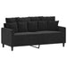 2-delige Loungeset met kussens fluweel zwart
