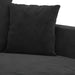 3-delige Loungeset met kussens fluweel zwart