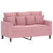 2-delige Loungeset met kussens fluweel roze