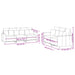 2-delige Loungeset met kussens fluweel roze