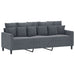 3-delige Loungeset met kussens fluweel donkergrijs