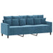 3-delige Loungeset met kussens fluweel blauw