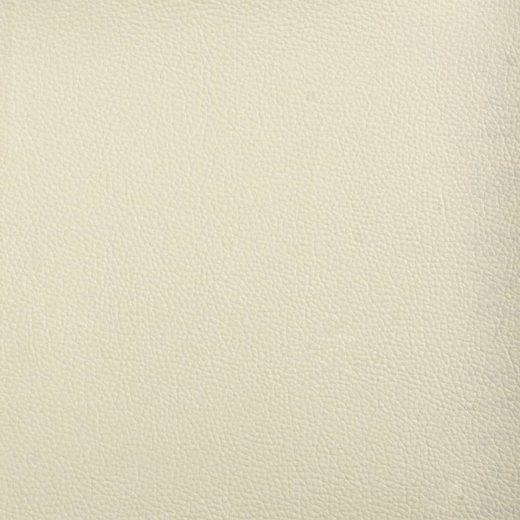 3-delige Loungeset met kussens kunstleer crème