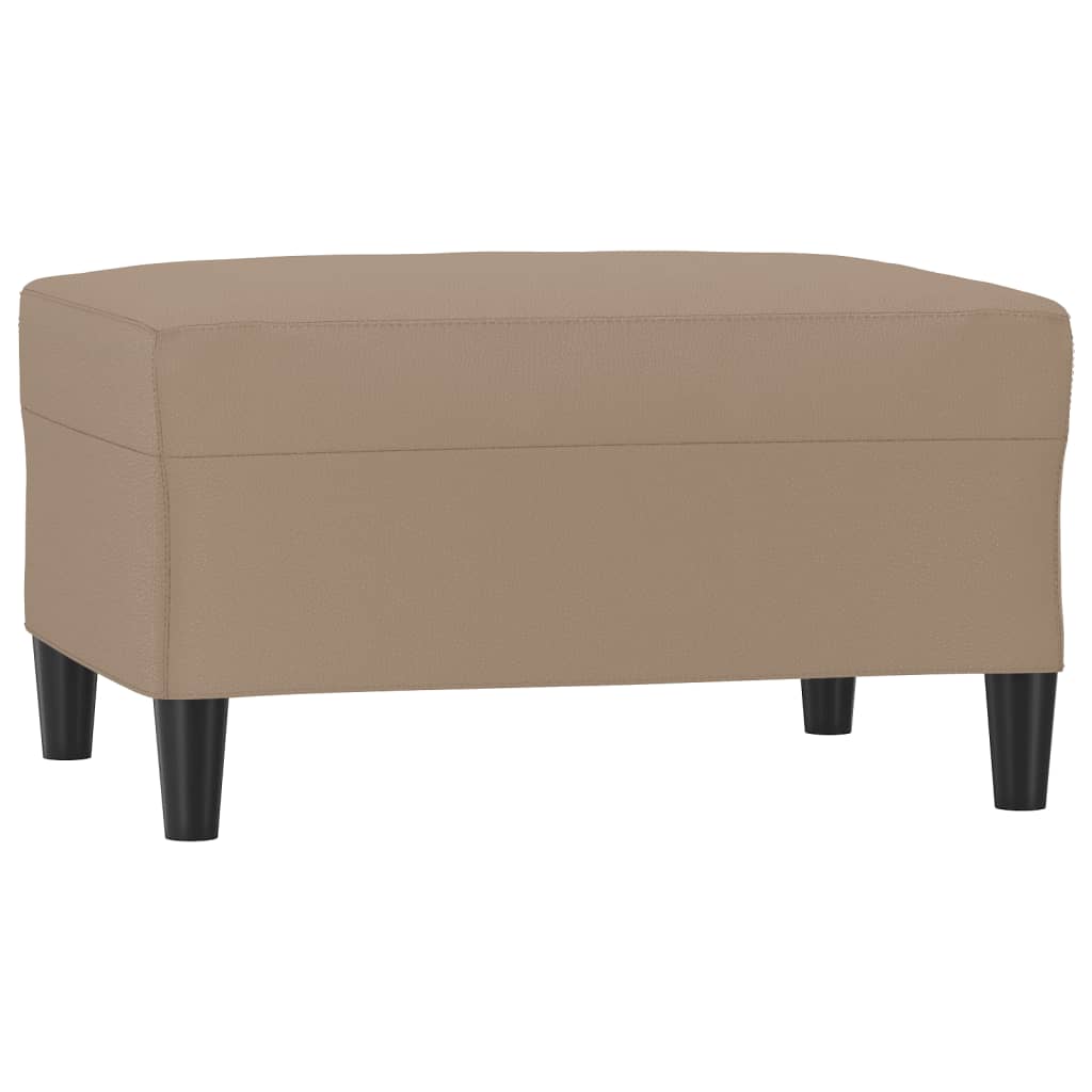 4-delige Loungeset met kussens kunstleer cappuccino