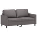 2-delige Loungeset met kussens kunstleer grijs
