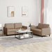 2-delige Loungeset met kussens kunstleer cappuccino