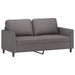 3-delige Loungeset met kussens kunstleer grijs
