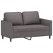 2-delige Loungeset met kussens kunstleer grijs