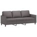 2-delige Loungeset met kussens kunstleer grijs