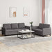 2-delige Loungeset met kussens kunstleer grijs