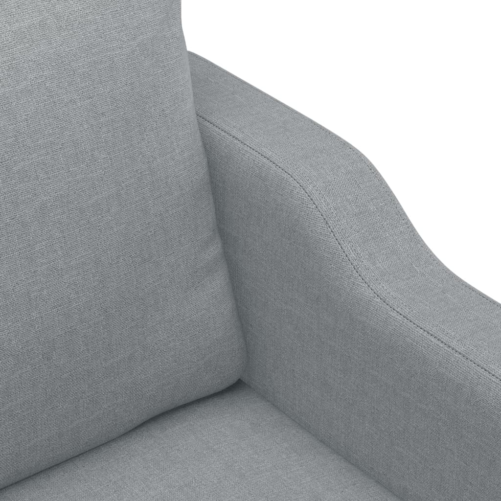 3-delige Loungeset met kussens stof lichtgrijs