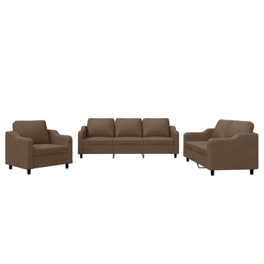 4-delige Loungeset met kussens stof bruin