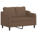 4-delige Loungeset met kussens stof bruin