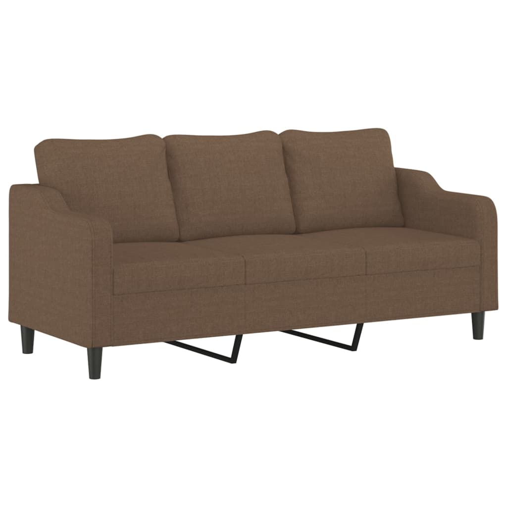 4-delige Loungeset met kussens stof bruin