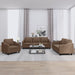 4-delige Loungeset met kussens stof bruin