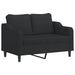 3-delige loungeset met kussens stof zwart