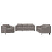 3-delige Loungeset met kussens stof taupe