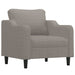3-delige Loungeset met kussens stof taupe