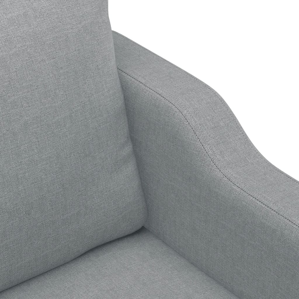 4-delige Loungeset met kussens stof lichtgrijs