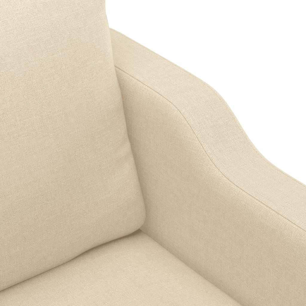 4-delige Loungeset met kussens stof crèmekleurig