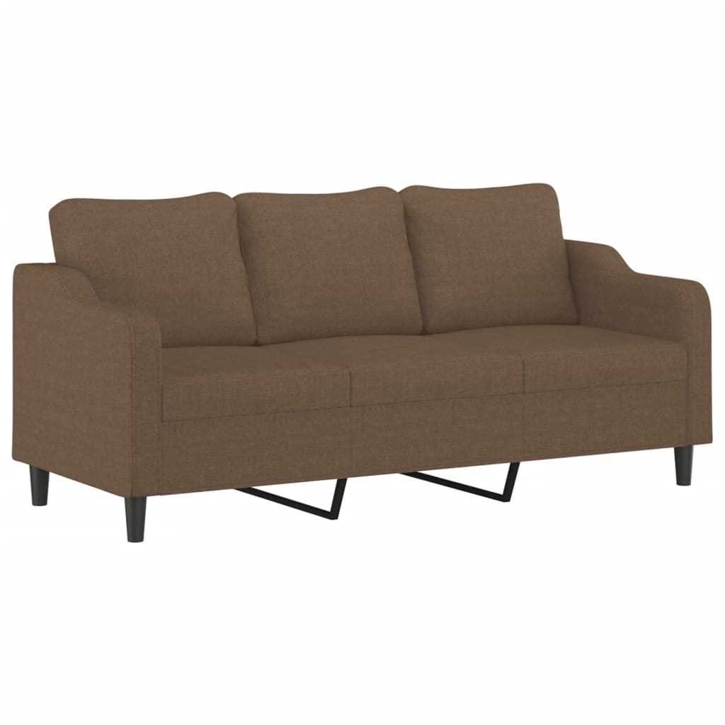4-delige Loungeset met kussens stof bruin