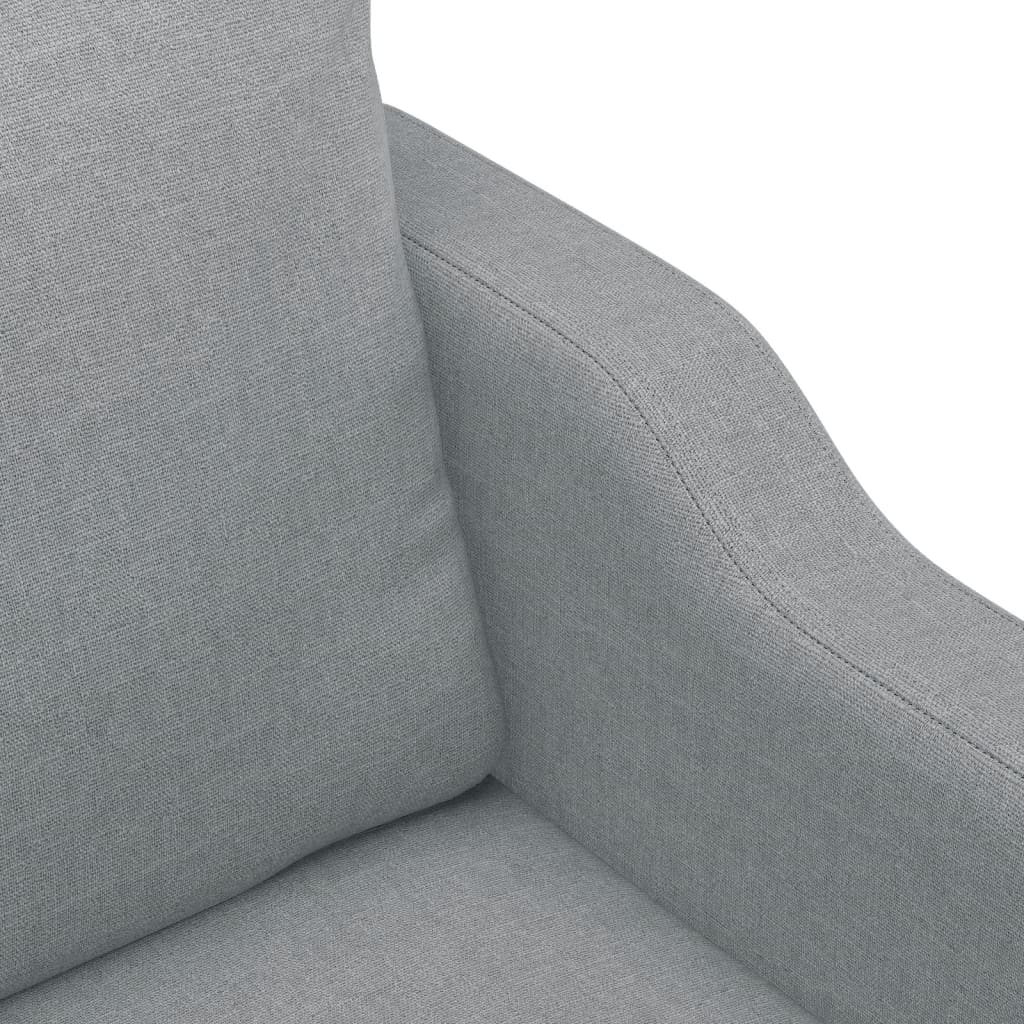 3-delige Loungeset met kussens stof lichtgrijs
