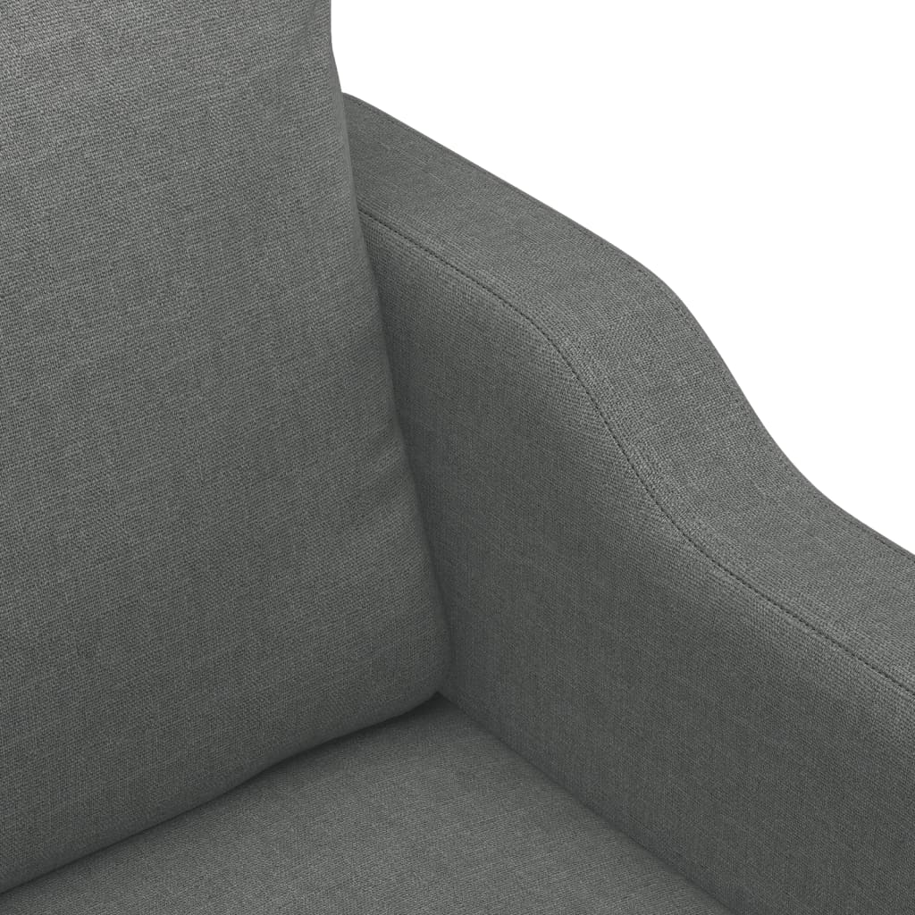 3-delige Loungeset met kussens stof donkergrijs