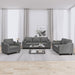 3-delige Loungeset met kussens stof donkergrijs