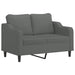 4-delige Loungeset met kussens stof donkergrijs