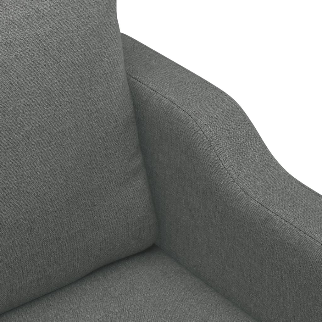 4-delige Loungeset met kussens stof donkergrijs