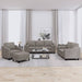 4-delige Loungeset met kussens stof taupe