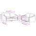 2-delige loungeset met kussens stof zwart
