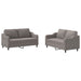 2-delige Loungeset met kussens stof taupe