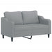 3-delige Loungeset met kussens stof lichtgrijs