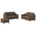 4-delige Loungeset met kussens stof bruin