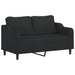 2-delige Loungeset met kussens stof zwart