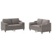 2-delige Loungeset met kussens stof taupe